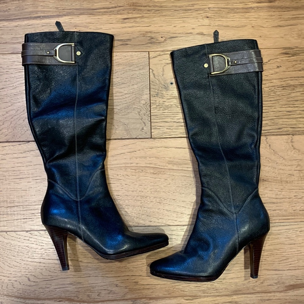 Cole Haan Air SIERRA Black & Brown Leather Boots